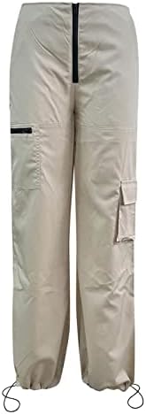 מכנסי מטען רחבים של Keusn לאישה Y2K מכנסי מצנח רחבים לנשים מרובות כיסים רופפים מכנסיים רופפים בגדי