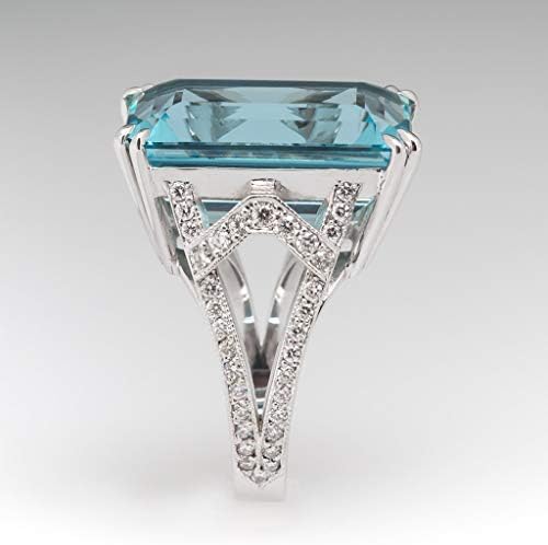 2023 חדש מגמות כחול טבעת גיאומטרי ליידי מלבן תכשיטי אופנה טבעות שרף שמנמן טבעות