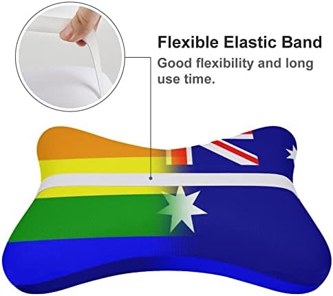 גאווה להטבית אוסטרליה אוסטרליה דגל מכונית כרית צוואר של 2 כריות משענת ראש אוטומטית בצורת עצם