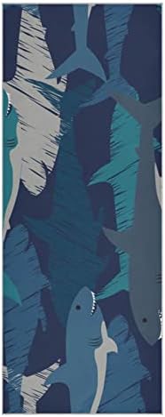 כרישי שמיכת יוגה אאוגרס-כחול-קרטון-מגבת יוגה מגבת מגבת מגבת
