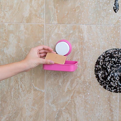 מחזיק בר סבון, טכנולוגיית יניקה סופר חזקה, לשימוש במקלחת או לחדר אמבטיה.