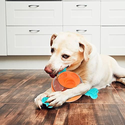 האוסקט כלב ללעוס צעצוע, לטפל מחלק כלב צעצוע עם 3 גומי עצמות, אינטראקטיבי כלב צעצועי שעמום ומגרה,