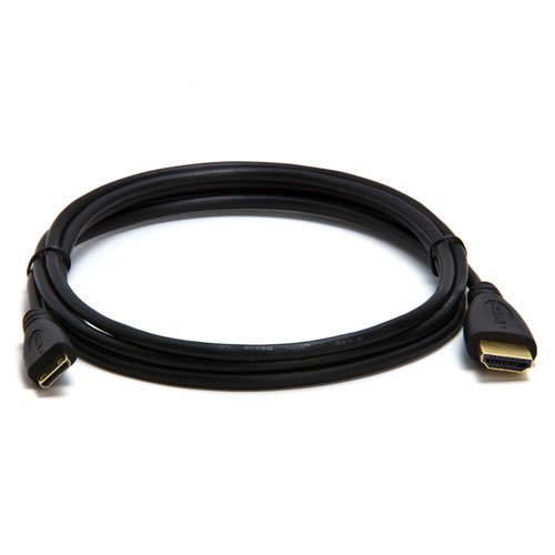 2M מיני HDMI זכר עד כבל זכר HDMI סטנדרטי מגן מגנטי מצופה ניקל שחור עם קונגרו מצופה זהב 24 קראט