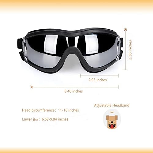 משקפי שמש לכלבים משקפי מגן לכלבים, הגנה מפני רוח הגנת אבק הגנת ערפל הגנת משקפיים לחיות מחמד ללבוש עיניים הגנה