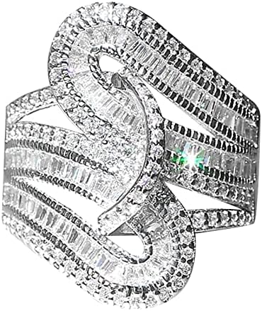 יסטו דק טבעות לנשים זוג נסיכת לחתוך יהלומי סט טבעת אופנה יוקרה נשים אירוסין תכשיטי חתונה