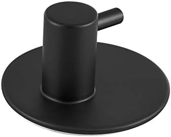 סלבון 4 מחשב עצמי דבק אמבטיה מגבת וו שחור דביק נירוסטה חלוק ווי כבד החובה דלת ווים לחדרי אמבטיה, מטבח,שירותים
