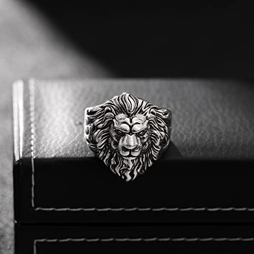 יומיקו האריה טבעת לגברים טיטניום נירוסטה פתוח טבעת
