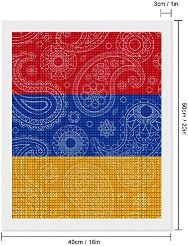 ארמניה פייזלי דגל דקורטיבי יהלומי ציור ערכות מצחיק 5 ד תרגיל מלא יהלומי נקודות ציורי בית תפאורה 16איקס 20