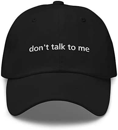 מצויד כובעי גברים נשים אבא כובעי-יוניסקס כותנה בייסבול כובע עם לא לדבר איתי מינימליסטי