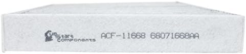 פילטר אוויר בקתה להחלפה לשנת 2012 דודג 'מטען V6 3.6 רכב/רכב - פחמן מופעל, ACF -11668