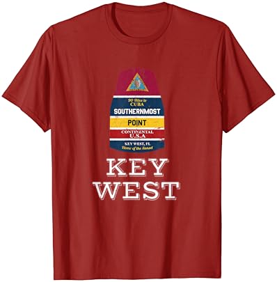 נקודה דרומית ביותר - מערב מערב פלורידה מפתחות מזכרת חולצה