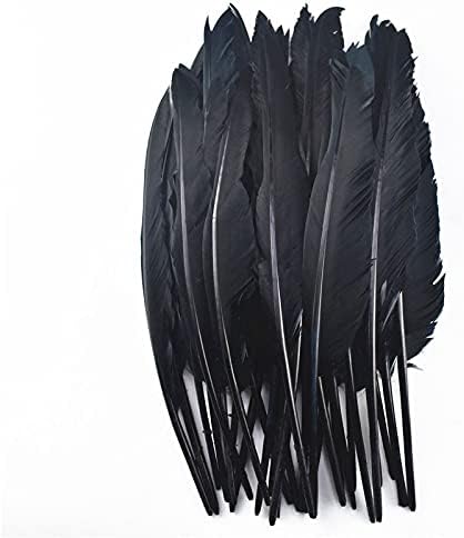 20 יח ' חבילה שחור נוצות תרנגול אווז פסיון נוצות עבור מלאכת תכשיטי תכשיטי ביצוע טווס נוצת חתונה מסיבת אירוע