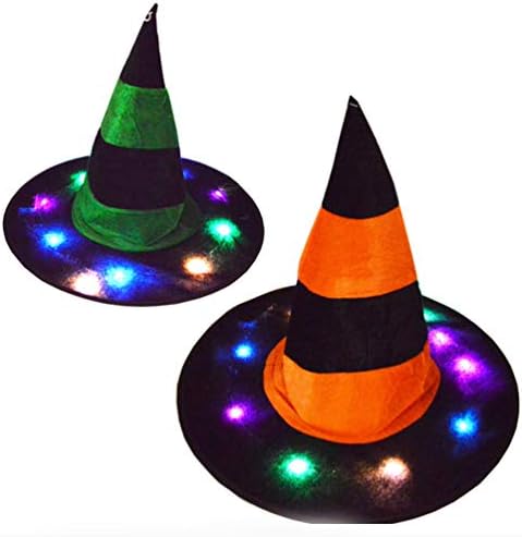 כובע מכשפה כובע זוהר מסיבת כובע אור עד כובע מכשפה תלבושות אביזרי נשף מסכות קרנבל המפלגה קוספליי ילדים כובעים