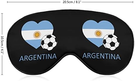 אהבה ארגנטינה הכדורגל הדפסת מסכת עיניים אור חוסמת מסכת שינה עם רצועה מתכווננת לטיולים משמרת שינה