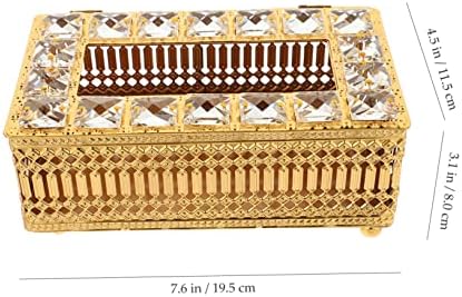 Zerodeko 2PCS תיבה גביש קופסת נייר קופסת מבטא זהב עיצוב שולחן עבודה שולחני מגבות מגבות יד שולחן