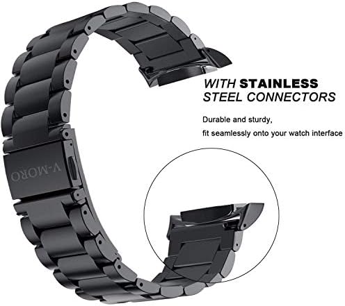 להקות Gear S2 V-Moro פס החלפת מתכת נירוסטה מוצקה עם מתאמים עבור Samsung Gear S2 Watch Smart Watch