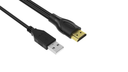 Yinker 10ft/3m USB HDMI KVM כבל למתג HDMI KVM ， משולב עם HDMI USB A עד HDMI USB B