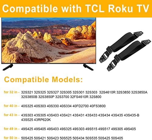עמדת בסיס עבור TCL טלוויזיה חכמה וטלוויזיה רצועות ריהוט אנטי-טיפ עבור TCL ROKU חכם LED LCD HD TV-