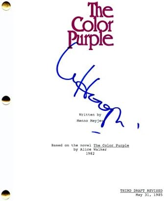 וופי גולדברג חתום על חתימה הצבע סגול תסריט הסרט המלא - זוכה האוסקר, אגוט, אקט אחות, רוח רפאים, מסע בין כוכבים: