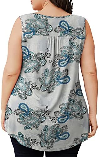צמרות נשים, גופיות צוואר גופיות של נשים פרוע חולצות קפלים על כפתור גדול ללא שרוולים חולצות קיץ מזדמנים