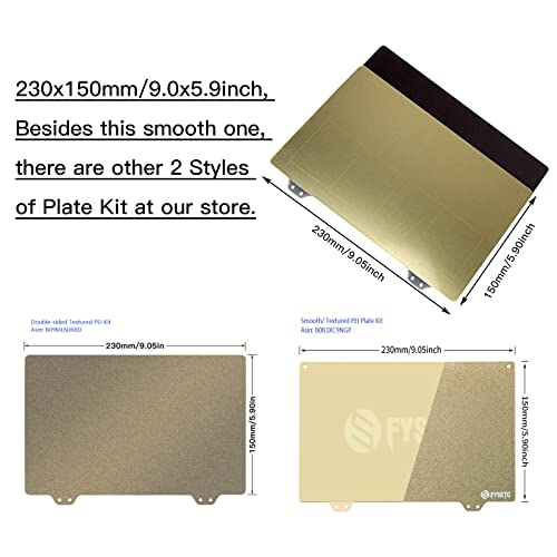 FYSETC 3D מדפסת FlashFoge Creatorr Pro 2 Build Plate 230 x150 ממ/9.0x5.9 אינץ 'PEI משטח פלדה קפיץ מיטה הדפסה נשלפת
