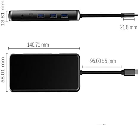 תחנת עגינה ניידת USB C עבה U USB 3.0 VGA RJ45 PD USB HDMI תואם רכזת למעגן