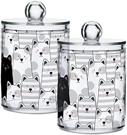 Alaza 2 Pack QTIP Dispenser Dispenser CATS CANSERIZERS CANISTER