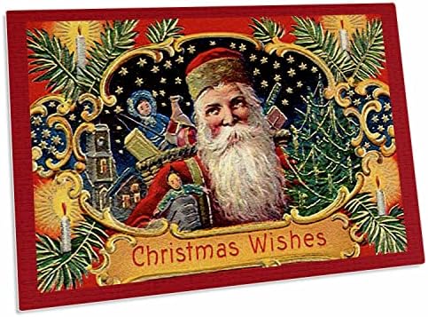 3 דרוז סנטה קלאוס משאלות חג המולד עם צעצועים וחג המולד. - כרית שולחן כרית הניבה מחצלות