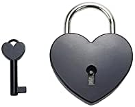 Antrader 4 חתיכות מנעול קטן עם מפתח, מנעול נעילה של לב, מנעול יומן דקורטיבי של הארונית למטען קטן, קופסת