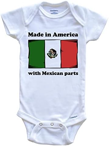 מיוצר באמריקה עם חלקים מקסיקניים מצחיק דגל מקסיקו מצחיק