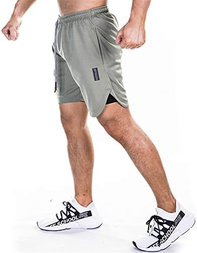 גברים של ריצה מהיר יבש קל משקל כושר מכנסיים קצרים עם כיסים אימון אתלטי מכנסיים קצרים מכנסיים