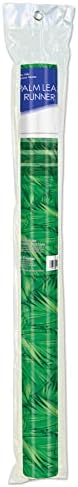 Beistle חידוש בד פוליאסטר בד טרופי דקל עלה רץ מעבר לעיצוב מפלגת הג'ונגל של לואו, 24 x 10 ', ירוק/ירוק