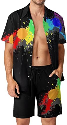 BMISEGM חולצות אימון קיץ לגברים גברים קיץ אופנה פנאי הוואי חוף הים חוף דיגיטלי 3D חליפות גבוהות