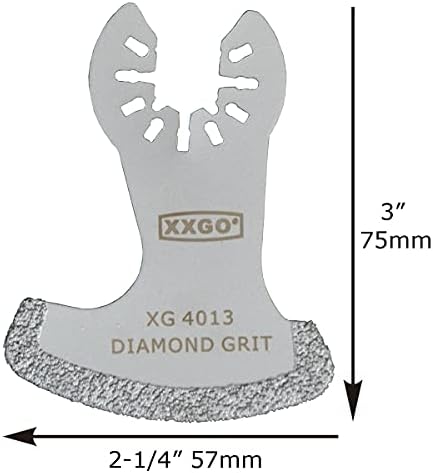 XXGO 4 PCS מתנדנד רב -כלים מגזרי יהלום נדנדה חצי מעגל חצץ להבי גרוט מסור XG4002D