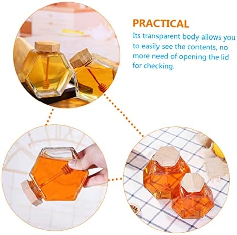דבש סיר זכוכית בקבוקים עם מכסים זכוכית מכולות זכוכית מתקן דבש מקרה ברור דבש צנצנת דבש מתקן דבש סירים