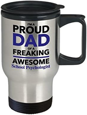 אבא גאה לפסיכולוג בית ספר מדהים פסיכולוג ספל קפה, מתנה ליום אבות לאבא מבן בת ילדים