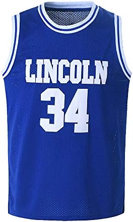 חולצות בורולין ישו שוטלסוורת 'חולצות 34 גופיית הכדורסל של בית הספר התיכון לינקולן