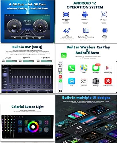 Autosion Autosion Android 12 Stereo Stereo רדיו Navi יחידת ראש לסוזוקי ג'ימי 2007-2015 בקרת גלגלים