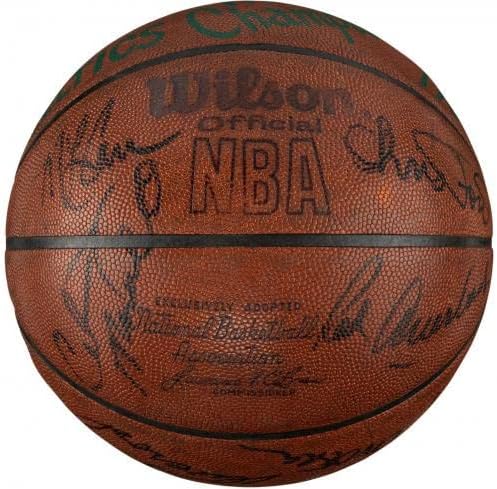 1981 גמר משחק מנצח משחק השתמש בכדורסל חתום בוסטון סלטיקס NBA אלופות - כדורסל חתימה