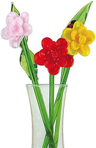 רד ושות 'זכוכית דקורטיבית זר פרחים מקסים עם אגרטל, קופסא מתנה - Begonias