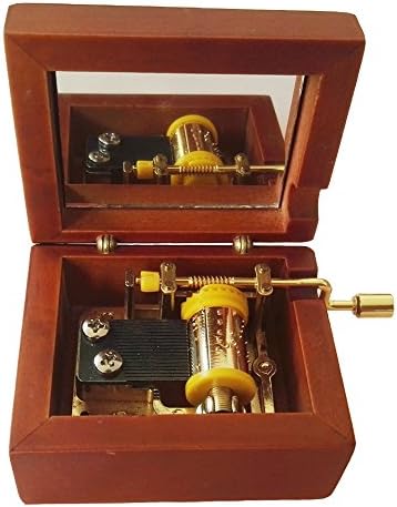 Fnly 18 הערות קופסת מוסיקלית מעץ עם תנועה ציפוי זהב פנימה, קופסת מתנה למוזיקה חומה, Legend of Zelda Box Music