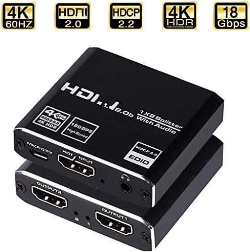 Ylhxypp 1x8 4k uhd hdmi מפצל 2.0 1x2 hdmi 2.0 מפצל HDCP 2.2 HDR Splitter HDMI 2.0 4K 1x4 HDMI2.0 מפצל