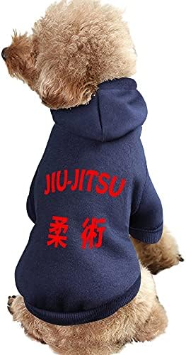 מצחיק jiu-jitsu מודפס כלבים עם ברדס מחמד סרבל סווטשירט סווטשירט סוודר חיות מחמד בגדי בגדי חמוד