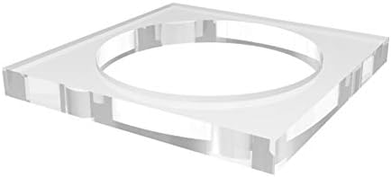 SuttiveTuredIsplays® 10x10x1 Acrylic Riser עם חור מרכזי של 8, משקל נייר ברור קובייה אקרילית חסימה מוצקה