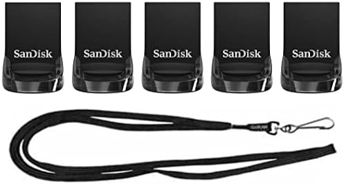 Sandisk 512GB Ultra Fit USB 3.1 מיני פלאש כונן 130MB/S SDCZ430-512G צרור עם שרך גורם