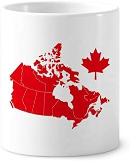 סמל עלה מייפל אדום קנדה מפת קאנטרי מפה שיניים מחזיק עט ספל קרמיקה עמדת עיפרון כוס