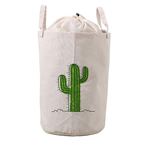 LifeCtomize Sally Sellics Balling Cactus cactus במדבר מתקפל על גבי סלי אחסון בגדים עגולים. מארגן