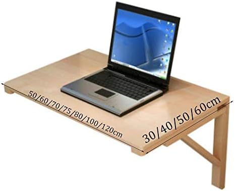 PIBM פשטות מסוגננת מדף מדף רכוב מדפי מתלה צפים מתקפלים שולחן מחשב מעץ מוצק שולחן מחשב שמור שטח, 14