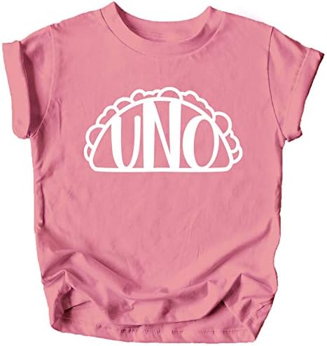 יום הולדת ראשון UNO עם חולצות טאקו וגלנים לתלבושת תינוקות ויום הולדת ראשונים