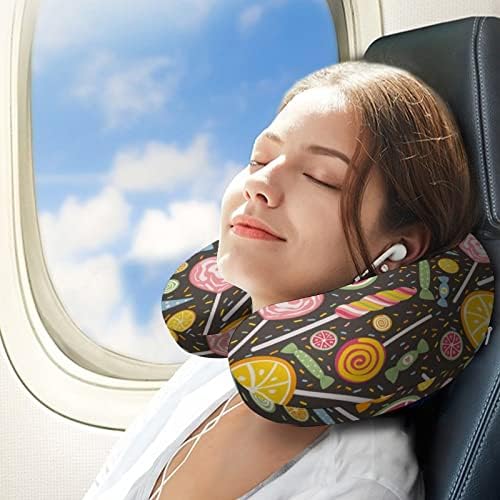 סוכריות וסוכריות נוסעות בצוואר זיכרון כרית קצף טיסת ראש משענת שינה תמיכה לפנות למשרד מכוניות מטוס